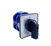 Sélecteur de commutation rotatif universel 63 A YMW26-63/1, trois positions, unipolaire, LW26/LW28, double bouton sélection d'alimentation, commutateur à came