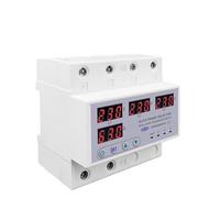 Sélecteur de phase sur rail Din 63A, 3 phases 3P + N, protection contre les surtensions et sous-tensions réglables, moniteur de protection contre le courant, protecteur de relais