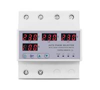 Sélecteur de phase triphasé 100 A 63 A 3P+N réglable, protection contre les surtensions et les sous-tensions, relais de surveillance et de protection(100A phase selector)