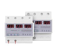 Sélecteur De Phase Triphasé 3P+N Sur Rail DIN Voltmètre Avec Protection Réglable Contre Les Surtensions Et Les Sous-tensions Relais De Surveillance Protecteur(63A phase selector)