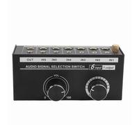 Sélecteur de signal audio avec réglage du volume, 6 entrées, 1 sortie, commutateur de source audio pour préamplificateur, lecteur CD, 2 020 kHz