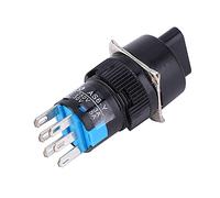 Sélecteur, paquet de 5 |Bouton à 2 réglages et 3 réglages pour l'électronique/les appareils électroménagers/le bricolage |Trou de montage de 16 mm, AC 250 V 3 A, options 3/6 (AB6-22X3)