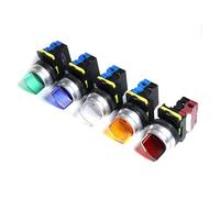 Sélecteur rotatif 30 mm LA36M à verrouillage automatique 12 V/24 V/220 V, 2/3 positions Marche/Arrêt avec témoin lumineux LED(Black- no led,2 POSITION-SHORT_2NO-LATCHING_ACDC 12V-24V)