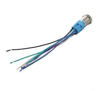 Sélecteur rotatif de 19 mm à verrouillage 3 positions 2NO 2NC 12-24 V en acier inoxydable IP66 IK09 étanche indicateur LED avec prise de fil pour machine CNC industrielle (vert)