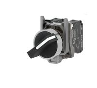 Schneider Electric Bouton tournant Harmony XB4 XB4BD25 Ø22, 2 positions fixes, noir, 1O+1F, vis étr