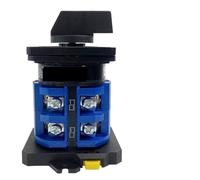 Sélecteur universel monté sur rail DIN 63 A LW26-63/2, circuit de commande de sélection à deux pôles, commutateur à came rotatif à contact argenté(01234)