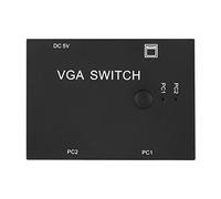 Sélecteur VGA, Deux Entrées Sortie Audio Adaptateur Double Moniteur Répartiteur VGA 2 en 1 Bureau HD Affichage étendu Séparateur Ordinateur Commutateur Hôte Standard 2Entrée 1Sortie Synchronisation