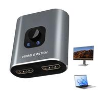 Sélecteur Vidéo - Adaptateur 2 Entrées 1 Sortie | Adaptateur d'Affichage Plug and Play | pour PC Ordinateur Portable Moniteur TV Studio Salle de Classe Salle de Contrôle Visioconférence Diffusion