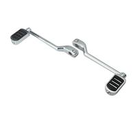 Sélecteur Vitesse Gear Shifter en Métal Manette Le Levier de changement de vitesse talon-pointe pour Harley Touring Street Glide Softail Sport Glide Fat Boy Touring Road King Softail FL(1 Set Chrome)