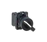 Sélecteur XB5AD33 XB5AD33C = ZB5AZ103C + ZB5AD3C, Harmony XB5, plastique, noir, 22 mm, 3 positions, maintien en place, 2 NO