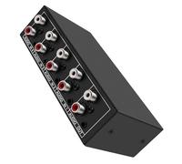 Sélecteurs d'audiophiles à double canal avec cadre en métal - Sans perte de son - RCA - Entrées 3,5 mm - Accessoire en métal - Commutateur audiophiles RCA