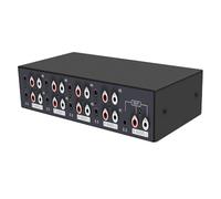 Sélecteurs d'audiophiles de canal Construction Cadre en métal Sans perte Son RCA Entrées 3,5 mm Accessoire Audiophiles Stéréo Sélecteurs Commutateurs