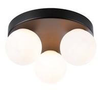 Paulmann 71069 Plafonnier Selection Bathroom Gove IP44 G9 230V max. 3x20W gradable Noir mat, Satin luminaire de salle de bain, 3er Deckenleuchte