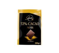 SELECTION - Carré de Chocolat Noir 72% CARREFOUR | Chocolat onctueux et savoureux | Idéal pour les gourmands | le sachet de 200g | LOT DE 3
