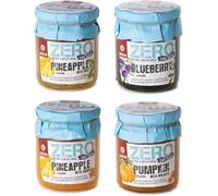 Sélection de confitures sans sucre ajouté - Lot de 4 x 280g de tartinades de fruits - Ananas & Menthe, Ananas & Gingembre, Potiron & Noix, Myrtille - Confitures naturellement sucrées