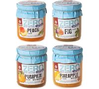Sélection de confitures sans sucre ajouté - Pack de 4 x 280 g - Figue, Pêche, Ananas au gingembre, Potiron aux noix - Sucrées naturellement.