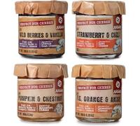 Sélection de Confitures Variées - Saveurs Uniques : Potiron & Châtaigne, Figue Orange & Anis, Fraise & Piment, Fruits des Bois & Vanille. Parfait pour accompagner le fromage - Pack de 4 pots de 180g