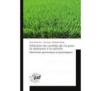 Selection de varietes de riz pour la tolerance A la salinite Mecanismes agronomiques et physiologiques - Omar Faye, - Universitaires Europeennes - broché - Etude