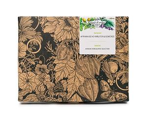 Sélection d'herbes & d'épices africaines - kit cadeau de graines avec 4 variétés de plantes aromatiques & piquantes pour des mélanges d'épices typiques comme Harissa, Berbère, African Rub & Co