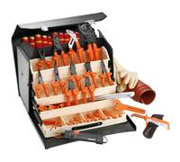 Sélection d'outils électricien isolés 1000V 41 pièces + valise cuir - FACOM - 2184C.VSE