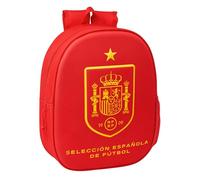 SÉLECTION ESPAGNOLE DE FOOTBALL - Sac à dos scolaire avec design 3D, idéal pour les enfants de différents âges, confortable et polyvalent, qualité et résistance, 27 x 10 x 33 cm