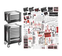 Sélection mécanicien 528 outils + servante 8 tiroirs - FACOM - JET8.M160A