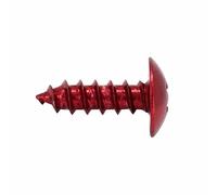 SELECTION P2R (Motorisé) Vis Parker Tete Ronde 5,0 x 12 mm alu Rouge (Sachet de 10 Pieces)
