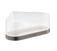 Selection Panier d'angle pour douche avec support, hard graphite brossé (41038AL0)