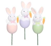 Sélections de décorations de Pâques - 3 pièces de décoration saisonnière | tiges décoratives pour bouquet de fête, maison, bureau, salon, salle d'étude, cheminée, bibliothèque, chœur