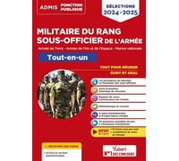 Sélections Militaire du rang - Sous-officier de l’armée 2024-2025 - Tout-en-un Armée de Terre, armée de l’Air et de l’Espace, Marine nationale - Jérôme Calauzènes - Vuibert - broché - Scolaire / Unive