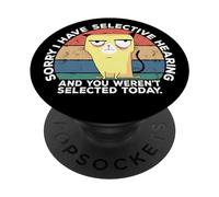Selective Hearing Not Listening Not Selected I Don't Listen PopSockets PopGrip Adhésif