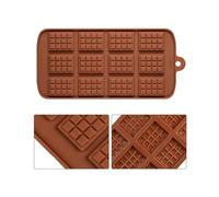 Selecto Bake 1 PCS Moule Silicone Chocolat, Moule Mini Tablette 12 Cavités Pieces en Chocolat Facile à Démouler pour Chocolats Maison, Pralines, Bonbon, Gaufres, Décoration de Gateau