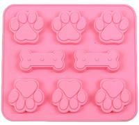 Selecto Bake 8 Cavités Pattes de Chien Os Moule à Chocolat En Silicone 1 PC Moule En Silicone Patte De Chien Patte De Chat Moules de Friandises Pour Chiens Moule à Chocolat Patte Congélateur Moule