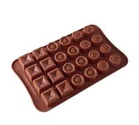 Selecto Bake Assortiment de 24 moules en silicone pour chocolat, caramel, moule à chocolat, moule de cuisson antiadhésif, moules en silicone pour chocolat, bonbons, gelée, glaçons, bonbons pour la