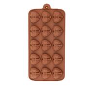 Selecto Bake Lot de 1 moule à dessert en silicone au chocolat 15 cavités 3D en forme de cœur en forme de diamant