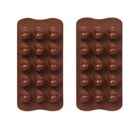Selecto Bake Lot de 2 moules à chocolat en silicone en forme de cœur pour cire fondue, antiadhésif pour barre de chocolat pour la Saint-Valentin, Noël