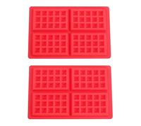 Selecto Bake Lot de 2 moules à gaufres rectangulaires en silicone 4 cavités