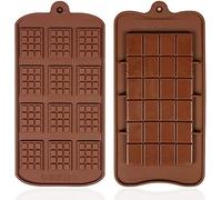 Selecto Bake Lot de 2 moules en silicone pour barre de chocolat, glaçons, bonbons, gelée, savon