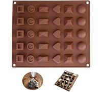 Selecto Bake Moule à chocolat à 30 cavités, Moule à gelée de bonbons au chocolat en silicone de qualité alimentaire, chocolat, gelée, pudding, camele, dessert