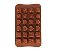 Selecto Bake Moule à chocolat en silicone, moule de cuisson antiadhésif en silicone pour chocolat, bonbons, gelée, glaçons et autres douceurs, idéal pour la Saint-Valentin et Noël.