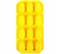 Selecto Bake Moule à fruits en forme de bac à glaçons facile à démouler en plastique silicone réutilisable pour boissons froides d'été | Ananas et fruits mixtes (ananas)