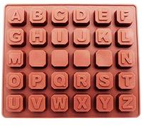 Selecto Bake Moule à muffins antiadhésif en silicone 26 lettres, alphabet et chiffres, moule de cuisson DIY, moule en silicone pour biscuits, bonbons, gelée, savon, fondant, pour faire des biscuits