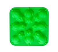 Selecto Bake Moule à sucettes en silicone à 8 cavités en forme de grenouille avec 20 bâtonnets de sucettes pour faire des chocolats, des bonbons, des glaçons, des fêtes