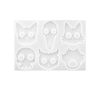Selecto Bake Moule en résine pour porte-clés de doigt, porte-clés en forme d'animal, moules en résine EDC d'auto-défense en silicone, kit de pendentif, moule de moulage époxy