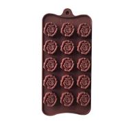 Selecto Bake Moule en silicone en forme de rose, 15 cavités, moules à bonbons en silicone pour la Saint-Valentin, les bonbons, la gelée glacée, la cire, la résine, les bougies, le savon, la cuisson