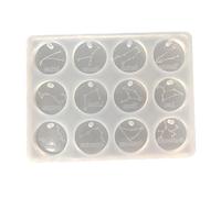 Selecto Bake Moules 12 constellations, moule en silicone zodiaque, moule à pendentif constellation, moules horoscope, moules à bijoux en résine, à pendentifs pour colliers ronds