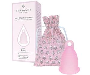 Selenacare Coupe menstruelle Premium - Coupe menstruelle lavable en silicone médical - avec récipient de nettoyage et sac de rangement en coton Taille S (21 ml)