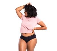 SELENACARE Périodes Sous-vêtements Hipster (jours forts) - Sous-vêtements menstruels pour femme, Culotte lavable et antibactérienne, 100% végétalien, 35ml absorption, Noir , M