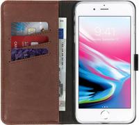 Selencia Bibliothèque en cuir véritable pour iPhone 8 Plus / 7 Plus - Marron