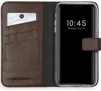 Selencia Selencia Étui portefeuille en cuir véritable iPhone X / Xs Marron Marron